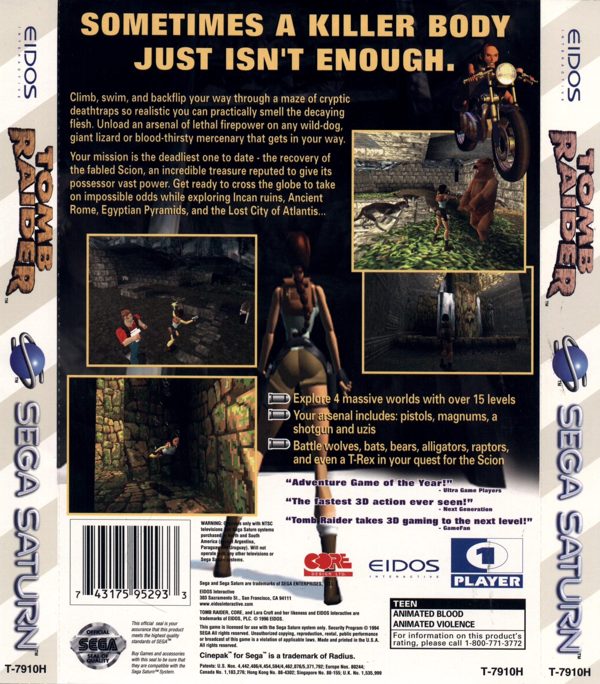 Sega Saturn T Tomb Raider U Game Covers Box Scans Box Art CD Labels ...